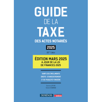 Guide de la taxe - Édition à jour de la Loi de finances 2025 - Boutique ...