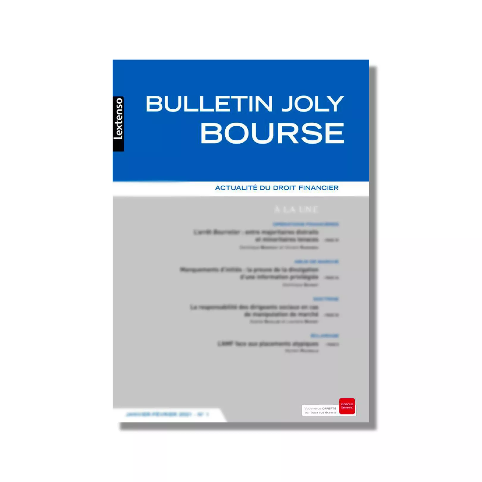 Bulletin Joly Bourse vente au numéro
