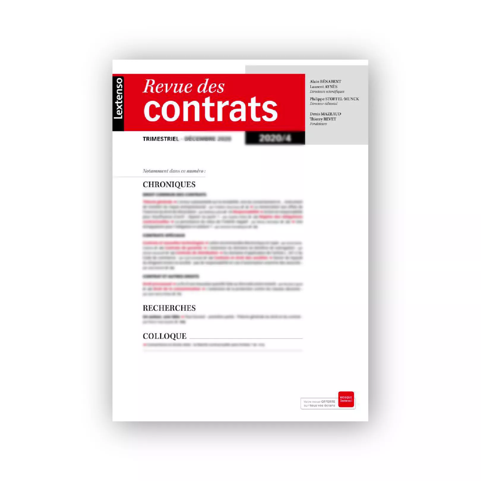 Revue des Contrats