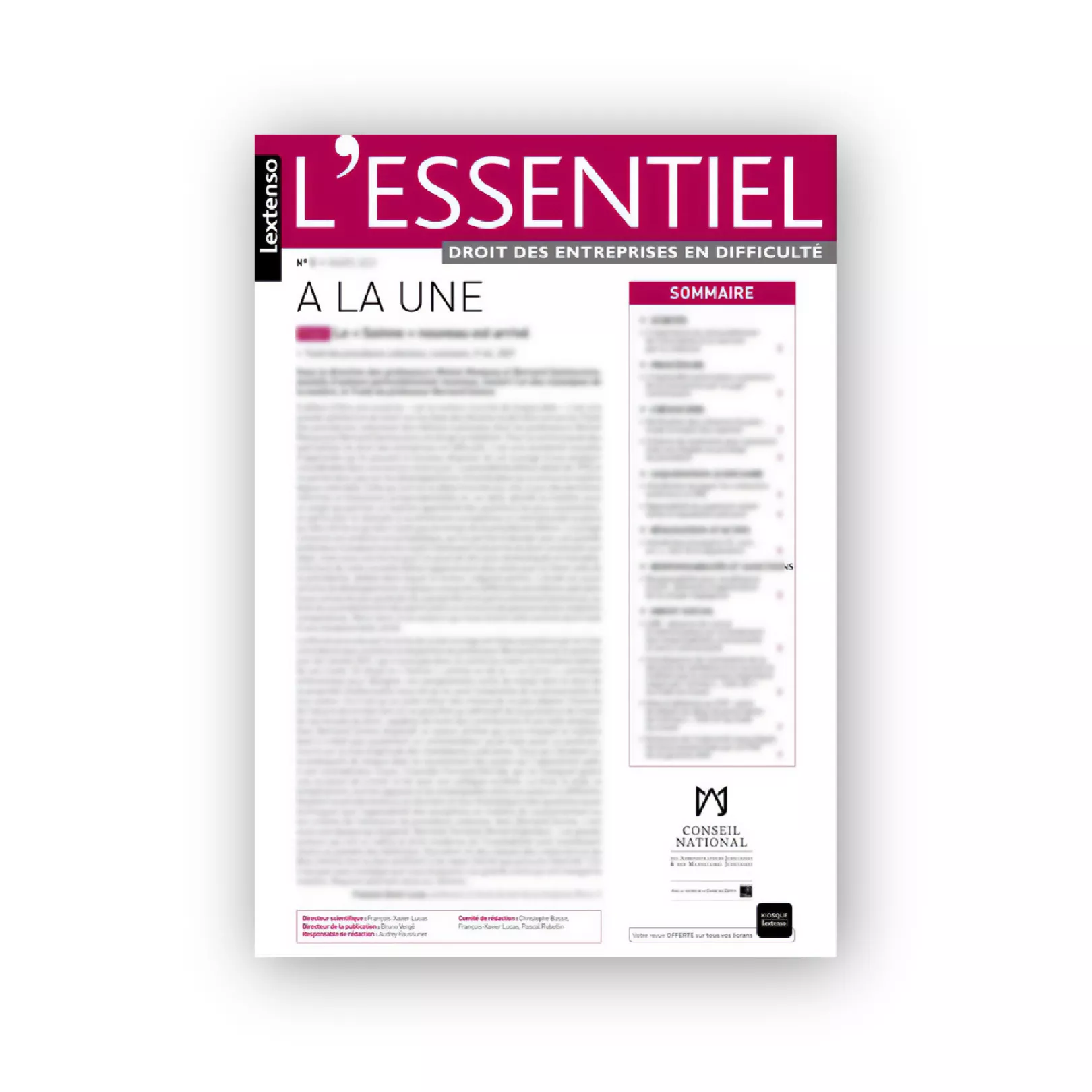 L'Essentiel Droit des entreprises en difficulté vente au numéro